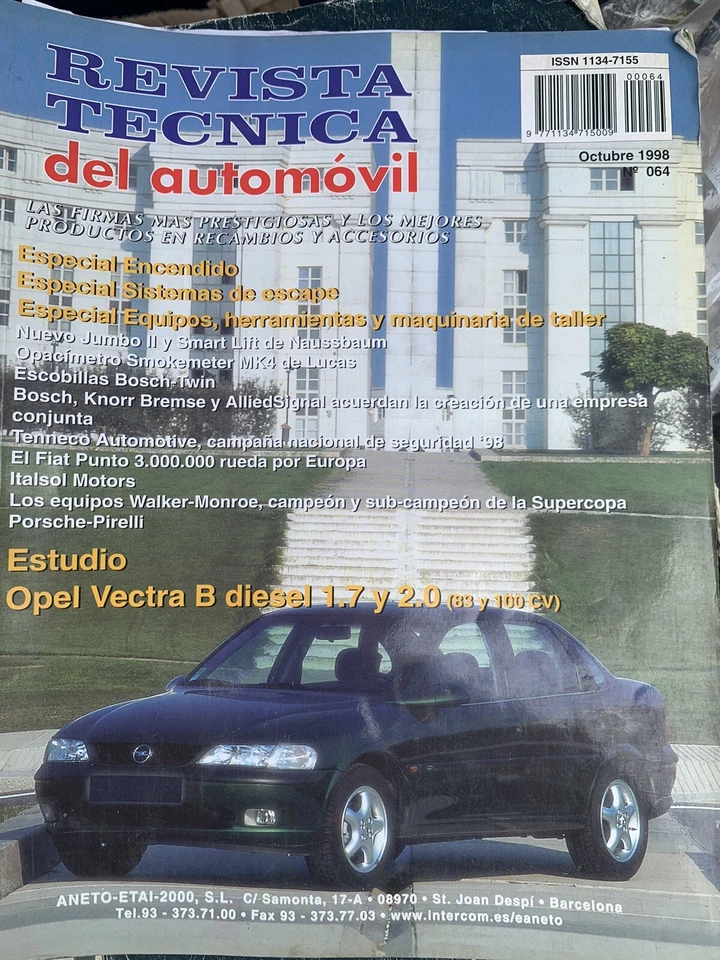 Manual de taller Opel Vectra B motores diesel 1.7 y 2.0 - Imagen 1 de 1