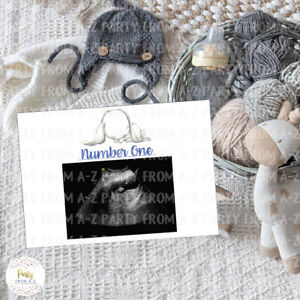 Baby Shower Baby Boy Ultrasound Guess Game Woodland Bunny