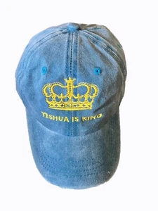 Gorra de béisbol Yeshua is King corona bordada verde azulado denim 100 % algodón ajustable - Imagen 1 de 3