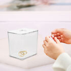 2 Pcs Transparent Box with Lid Makeup Containers Floss Small