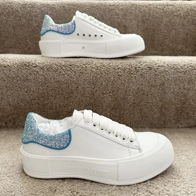 Alexander McQueen Women's Deck Plimsoll in White Size EU 37.5 - Image 1 of 4