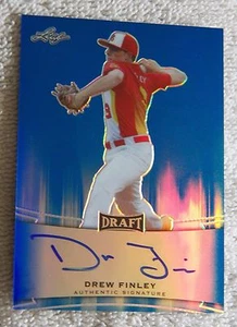 New York Yankees Drew FInley 2015 Leaf Metal Draft Blue Prismatic Auto #42/50 - Imagen 1 de 1
