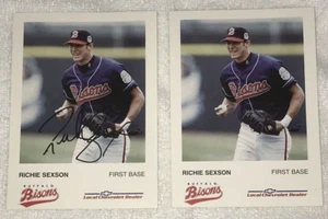 1997 Buffalo Bison Team Issued Richie Sexson EARLY Signed Auto Photo Pic Card - Picture 1 of 4