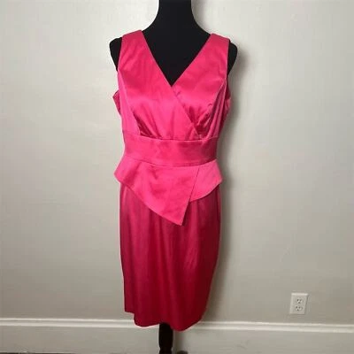 Donna Ricco NY Women's Pink Satin Knee Length Dress Size 12 - Image 1 of 4