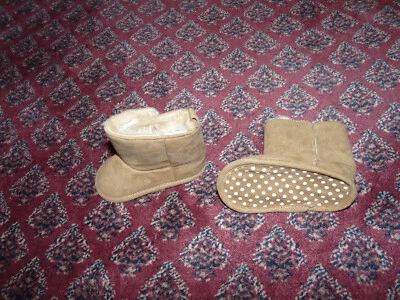 Webpelz Babyschuhe Krabbelschuhe Gr 19 20 wie neu gefüttert warm Klettverschluss - Bild 1 von 4