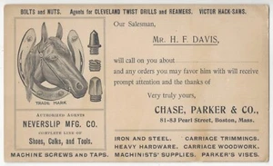 Publicidad de exhibición de caballos 1902 - Máquinas herramientas, adornos de carruaje, Boston Mass MA - Imagen 1 de 2