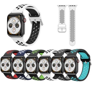Band Silicone Breathable Wrist For Apple Watch Ultra2 Serie 9 8 7 6 5 4 3 Strap - Picture 1 of 23