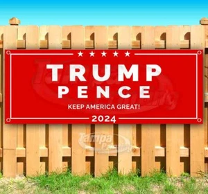 TRUMP PENCE 2024 Advertising Vinyl Banner Flag Sign Many Sizes MAGA - Picture 1 of 6