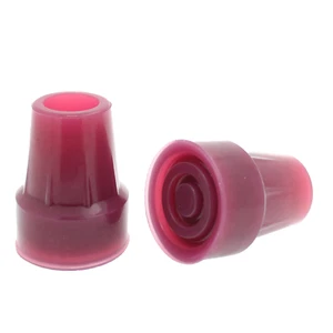 Walking Stick, Crutch Rubber Tips - Pair of Purple Ferrules, Feet - 19mm & 22mm - Picture 1 of 6