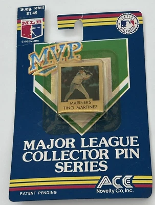 ACE Nolvelty MLB  Mariners Tino Martinez Pin Baseball 1992 NEW - Image 1 of 3