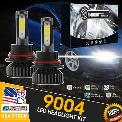9004 LED Headlight Bulbs Kit For Ford Bronco 1987-91 High Low Beam Super Bright - Image 1 of 4