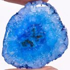 Blue Solar Quartz Fancy Shape Slice Loose Gemstone 61 Ct. 35X31x7 Mm Gt-5375