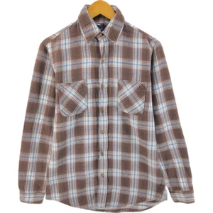 80'S BIG MAC Long Sleeve Heavy Flannel Check Shirt Made in USA Men's Medium ... - Picture 1 of 5