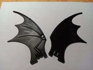 LEGO LOT 2 BLACK DRAGON WING 19X11 51342 7784 21117 - Picture 1 of 2