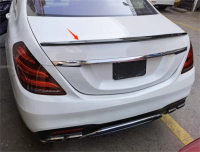 Spoiler traseiro preto brilhante ajuste 2014-2020 Mercedes-Benz S Class W222 Sedan - Imagem 1 de 4