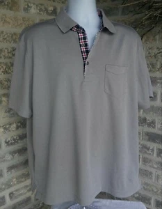 IZOD The Advantage Polo Men's Perform X Golf Polo Shirt light Grey Plaid Size XL - Picture 1 of 12