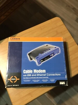 Linksys BEFCMU10 42.88 Mbps cable modem with usb and Ethernet wired connection - Image 1 of 2