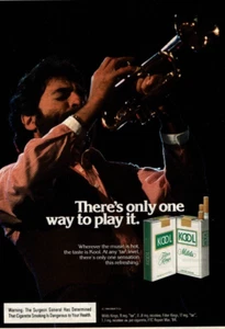 1984 Vintage Print Ad Kool There's Only One Way To Play It Man Playing Trumpet - Picture 1 of 2