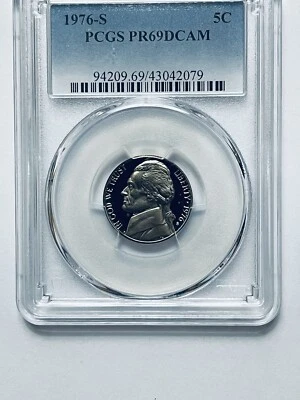 1976-S Jefferson Nickel PCGS PR69DCAM - Image 1 of 4