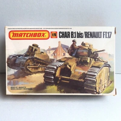 Matchbox 1/76 CHAR B.1 BIS RENAULT FT.17 PK-176 - Immagine 1 di 4