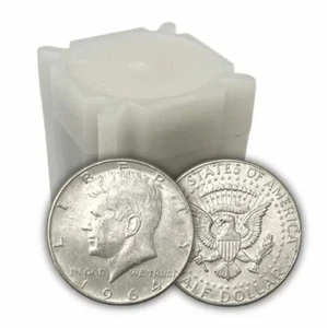 1964 Kennedy Half Dollar Full Roll - 20 Coins 90% Silver Choose How Many Rolls! - Picture 1 of 4