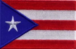 50 Stck. USA Puerto Rico Flagge bestickte Patches 3""x2"" Aufbügeln - Bild 1 von 1