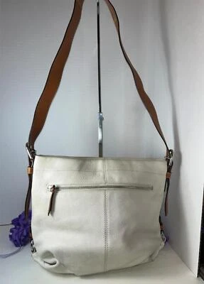 BOLSO BANDOLERA GRANDE COACH F15064 CUERO GRANULADO Blanco/Tostado Foto 1 de 4
