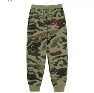 OVERTIME Herren Flight Unit Kordelzug Jogger tarnfarben grün Gr. XL NEU - Bild 1 von 9