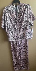 WOMEN'S JOYSPUN PINK LEOPARD PRINT PAJAMA SET XL NWT - Picture 1 of 5