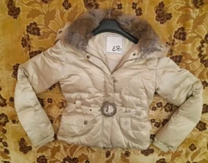 Giacca Piumino Oro YES ZEE - ESSENZA - ESZ Donna In Piuma D'oca Vera Pelliccia - Foto 1 di 11