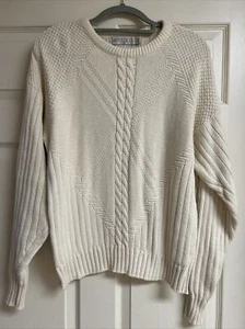 Vintage Jantzen Chunky Knit Sweater USA Unisex Grandpa Core Fisherman Classic - Picture 1 of 8