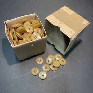 1940’s Military Army Officers Bakelite Coat Buttons. 250pc Box deadstock WWII - Picture 1 of 7