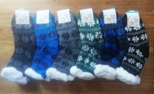 3 Prs Kid Slippers Thick Fluffy Home Non-slip Warm Fur Winter Thermo Bed Socks - Picture 1 of 5