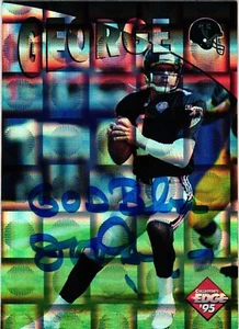 Jeff George #1 Signed 1995 Collectors Edge NFL Football Card AUTO Falcons - Picture 1 of 2