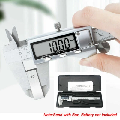 Pinza digital Vernier 150 mm 6"" acero inoxidable micrómetro LCD calibre medición Foto 1 de 4