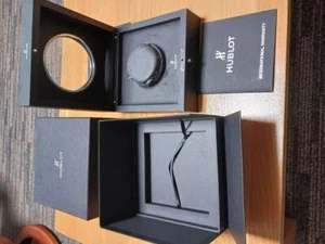 HUBLOT Watch Case Empty Box Storage Black Men's Vintage Gift Collector mzmr A - Picture 1 of 5