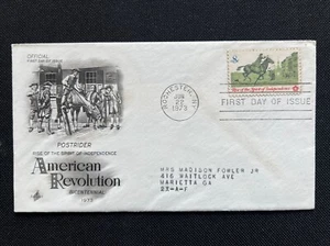 1478 Spirit of Independence - Postrider FDC Art Craft 1973 Rochester NY - Picture 1 of 2