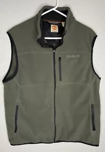 Timberland Fleece Vest Forest Green Full Zip Outdoor Midweight Adult Size Large - Picture 1 of 8