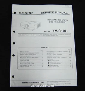 Original Sharp XV-C10U LCD Projector Service Manual - Picture 1 of 1