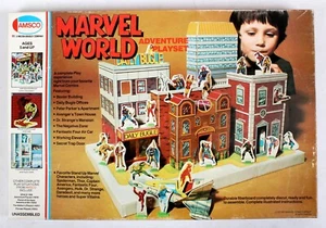 Amsco/Milton Bradley 1975 Original Marvel World Adventure Playset in Box L@@K!!! - Picture 1 of 15