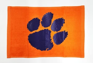 Clemson University Tigers Orange Rally Towel Purple Vinyl Logo 11" x 18" - Picture 1 of 1