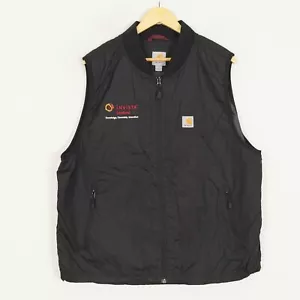 CARHARTT Men Vest Gilet Size XL Nylon Grey Full Zip Bodywarmer Insulated - Picture 1 of 9