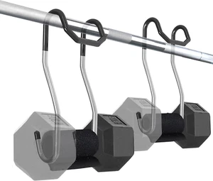 Dumbbell Spotter Hooks for Bench Press: Power Rack Attachments Dumbbells Rack fo - Picture 1 of 12