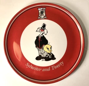 Warner Brothers Studio Store Vintage 1996 Sylvester & Tweety Vogel Kunststoffplatte - Bild 1 von 4