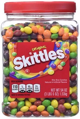 Оригинальная банка для фруктовых конфет Skittles, тамаринд, 54 унции - Изображение 1 из 3
