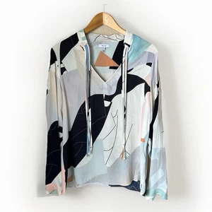 Reiss Rosie Abstract Tie Neck Blouse  - Picture 1 of 8