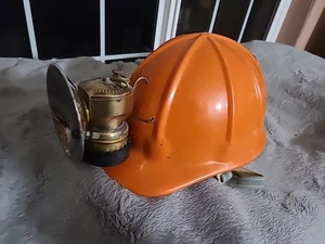 Carbide Lamp Hard Hat New Reflector Caving Mining Vintage Universal Rear Mount  - Picture 1 of 11