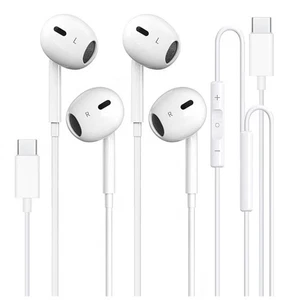 Paquete de 2 Auriculares USB C para iPhone 17 16 15, Auriculares Tipo C Auriculares con Cable Nuevos - Imagen 1 de 13
