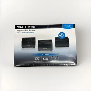 NETGEAR Nighthawk AX3000 3-Pack Mesh Wi-Fi 6 System MK73S-200NAS - Picture 1 of 5
