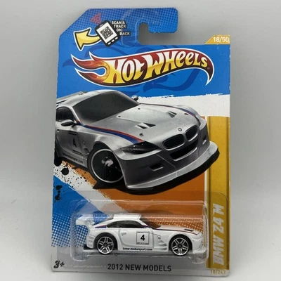 2012 Hot Wheels #18 New Models 18/50 BMW Z4 M White Variation w/Pr5 Spoke Wheels - Image 1 of 2